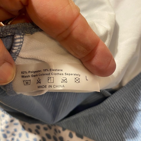 One-Shoulder Blue and White Bikini Set Large (DV) - Picture 12 of 12